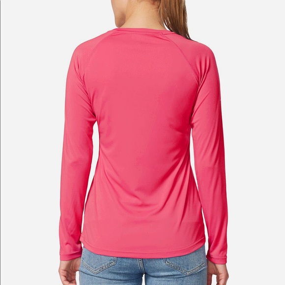 Baleaf Coral Pink Triumph UPF50+ Crew Neck Active Sun Shirt - Picture 4 of 9